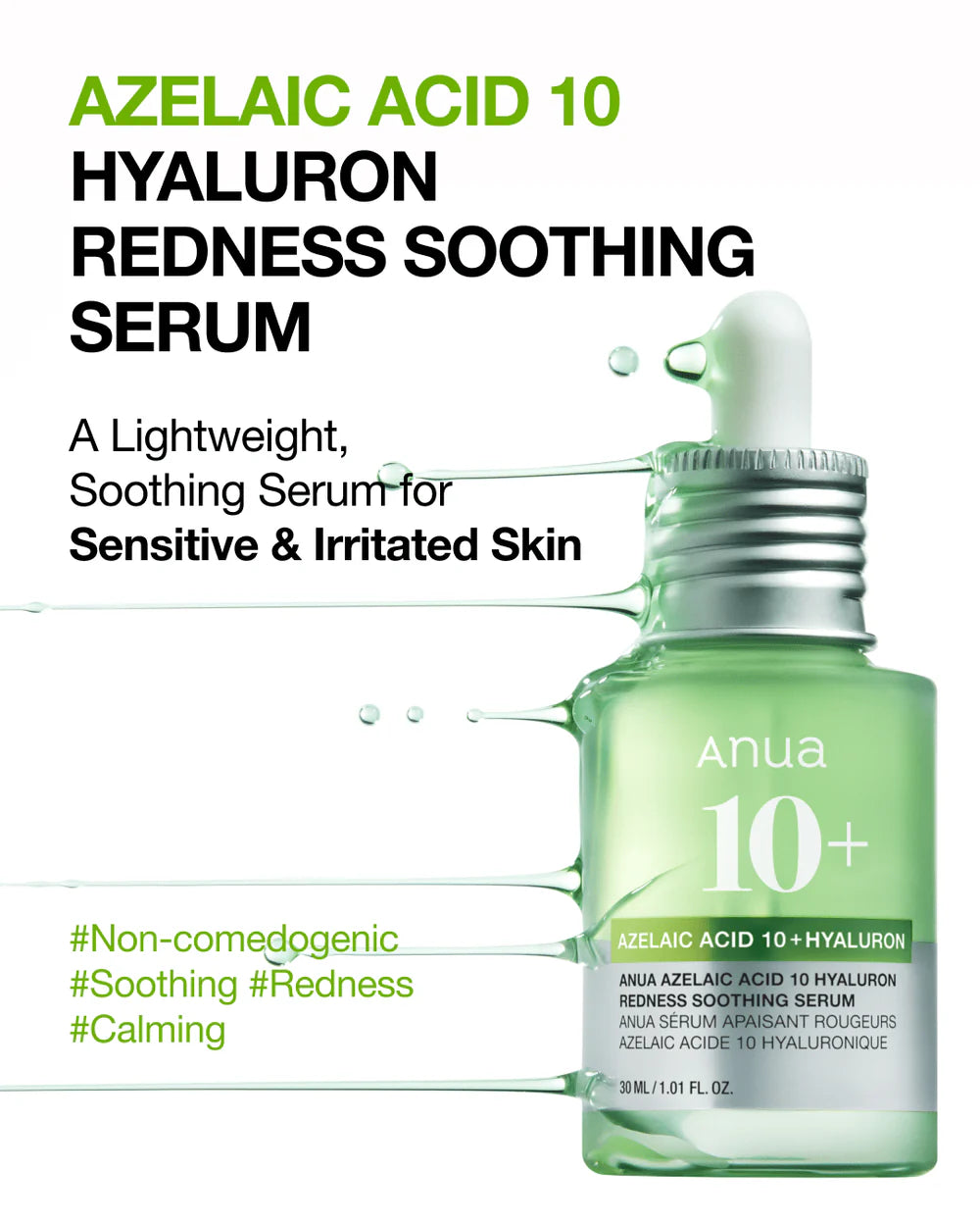 Anua Azelaic Acid 10 + Hyaluron Redness Soothing Serum 30ml