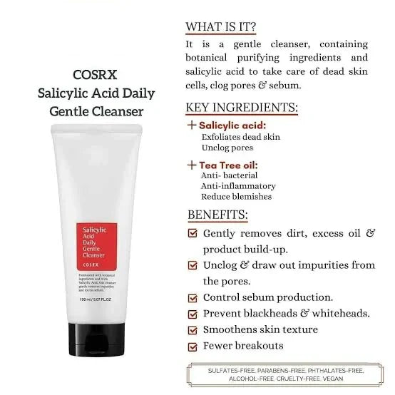 Cosrx Salicylic Acid Daily Gentle Cleanser
