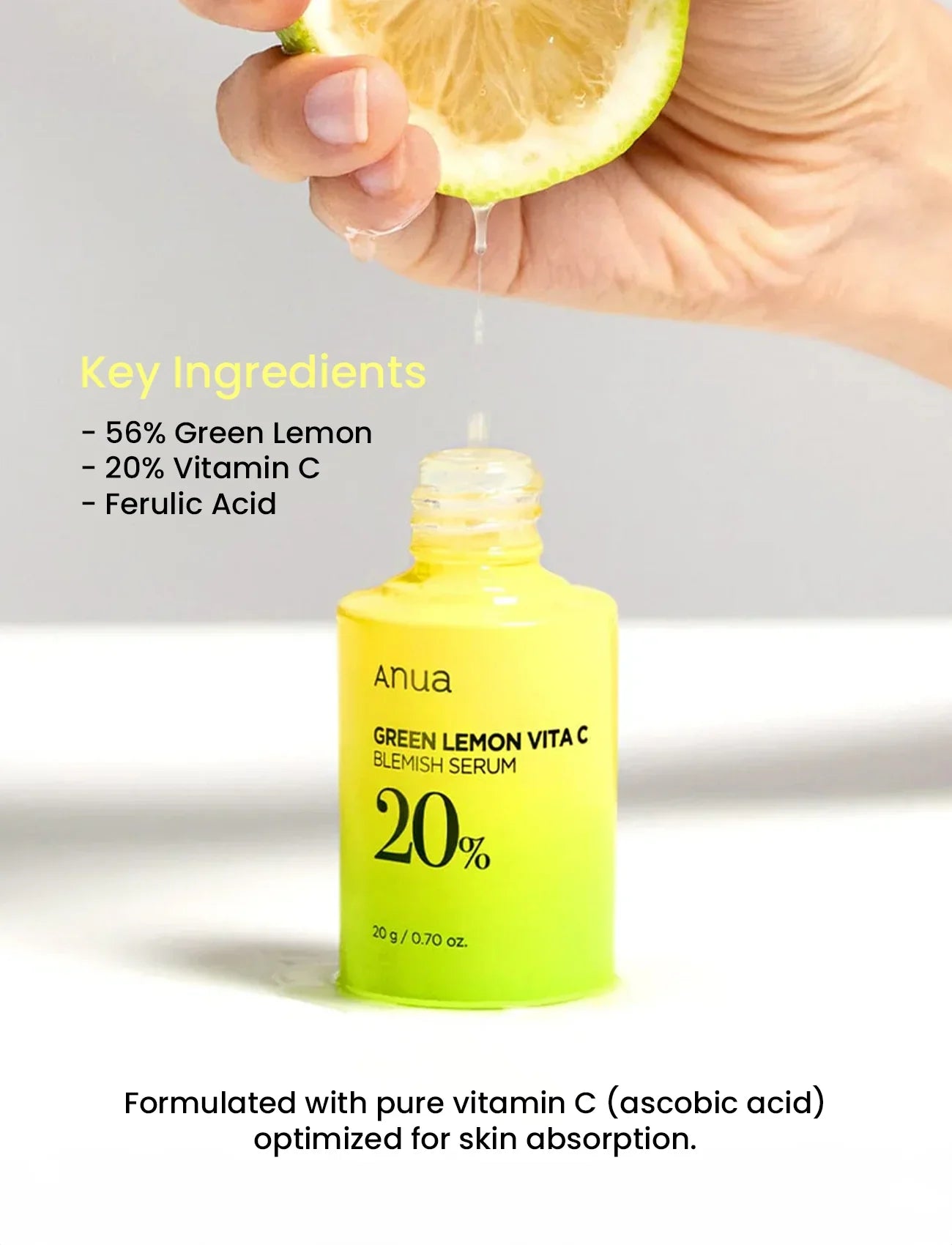 Anua Green Lemon 20% Vita C Blemish Serum 20 g
