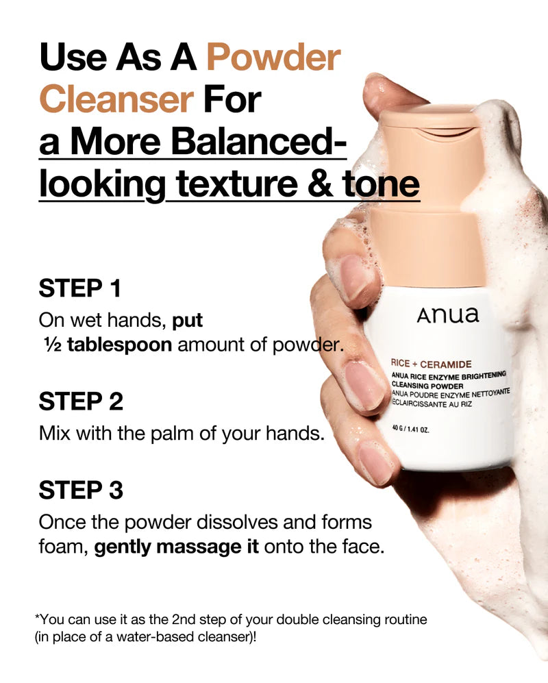 Anua Rice Enzyme Brightening Cleansing Powder 40g
