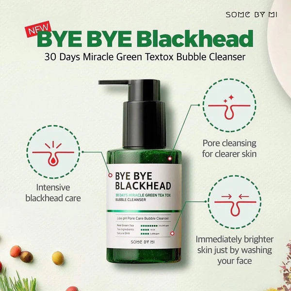 BYEBYE BLACKHEAD 30 Days Miracle Green Tea Tox Bubble Cleanser 120 g